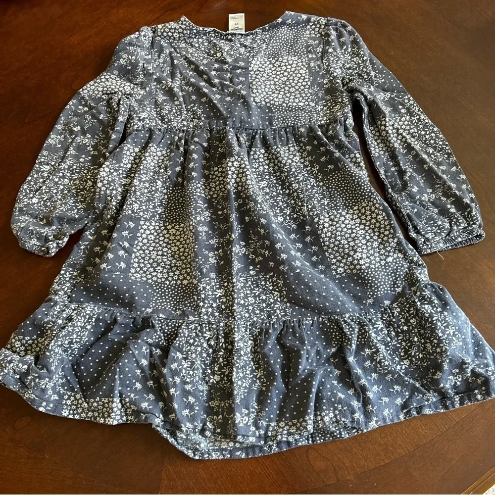 OshKosh | Floral Patterned Long Sleeve Dress with Buttons